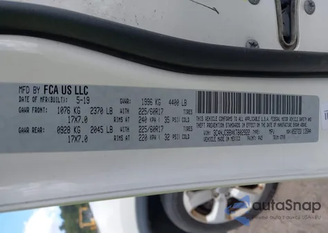 2019 Jeep Compass Latitude Fwd из США, поврежденный, VIN 3C4NJCBBXKT802922